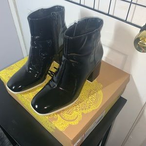 Pleather looking booties.